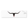 Longhorn Skull Black and Red Bumper Stickers