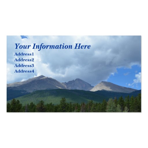 Longs Peak, Rocky Mountain Nat. Park Business Card