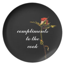 Longstem rose on a plate
