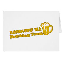 Longview Drinking Team tee shirts Greeting Cards