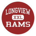Longview - Rams - Middle - Memphis Tennessee Round Stickers