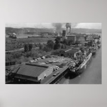 Longview, WA - Port View from Air Posters