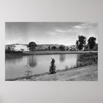 Longview, WA Town View Lake Sacajawea Photograph Poster