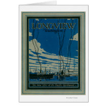 Longview, Washington Advertising Poster Card