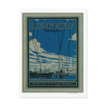 Longview, Washington Advertising Poster Postcard
