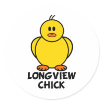 Longview Washington Chick Round Stickers