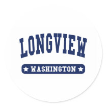 Longview Washington College Style tee shirts Sticker