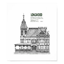 LONGWOOD - Salem, Virginia posters by suchnicethings LONGWOOD - Salem, Virginia posters