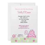 Lonnie's Pink Turtle Baby Shower Invitation