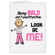 Look At Me Breast Cancer Stick Figure Greeting Cards