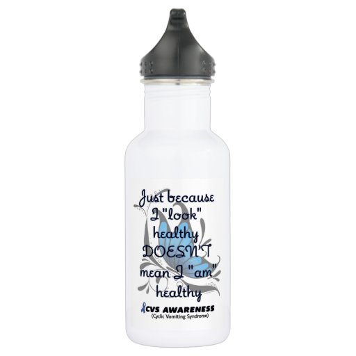 "Look" healthy/Butterfly...CVS Stainless Steel Water Bottle Zazzle