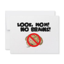 Look Mom!  No Brains! invitations