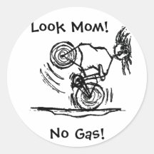 Look Mom! No Gas! Stickers