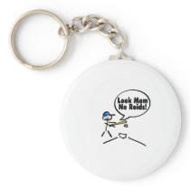 Look Mom No Roids (Baseball) keychains