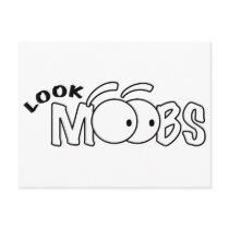 Look Moobs - Man Boobs Postcard
