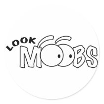Look Moobs - Man Boobs Round Sticker