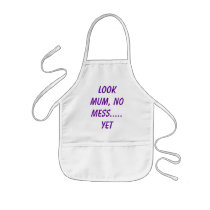 LOOK MUM, NO MESS.....YET aprons