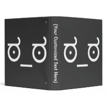 Look of Disapproval Vinyl Binder