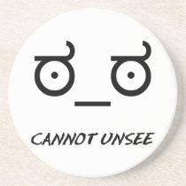 Look of Disapproval Cannot Unsee Coasters