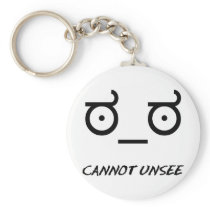 Look of Disapproval Cannot Unsee Keychain
