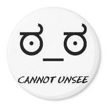 Look of Disapproval Cannot Unsee Refrigerator Magnet