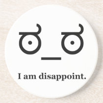 Look of Disapproval Disappoint Beverage Coaster