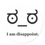 Look of Disapproval Disappoint stickers