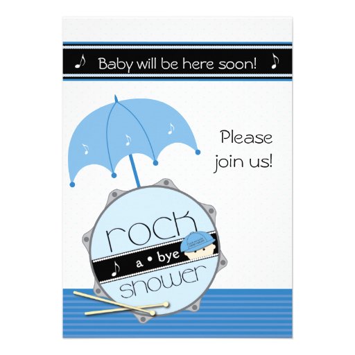 Look out world, here I drum! BabyShower invitation