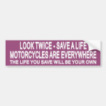 Look Twice 2 Bumper Sticker