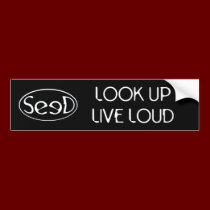 LOOK UP LIVE LOUD BUMPER STICKER bumper stickers