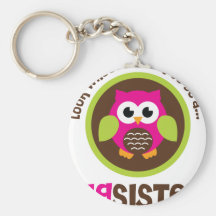 Look Whoos Going to be a Big Sister Owl Key Chain