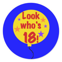 Look Who's 18 stickers by birthdayTshirts Look Who's 18 stickers