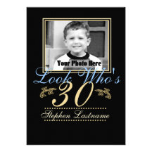 Look Who's 30 Photo Personalized Announcement