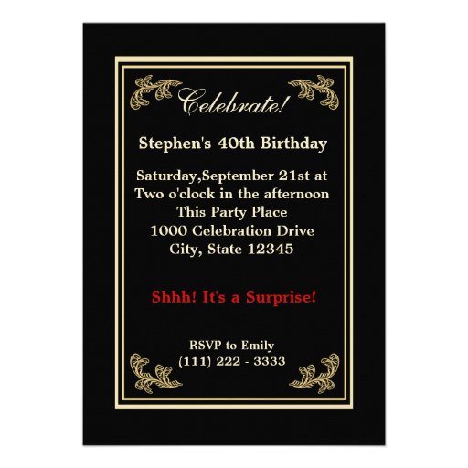 Look Who's 40 Photo Custom Invite