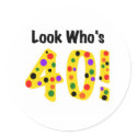 Look  Who's 40 stickers