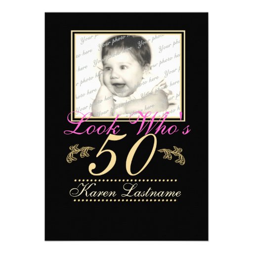 Look Who's 50 Photo Announcement (front side)