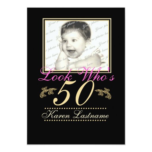 Look Whos 50 Photo Card Zazzle