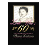 Look Who's 60 Photo Custom Announcement