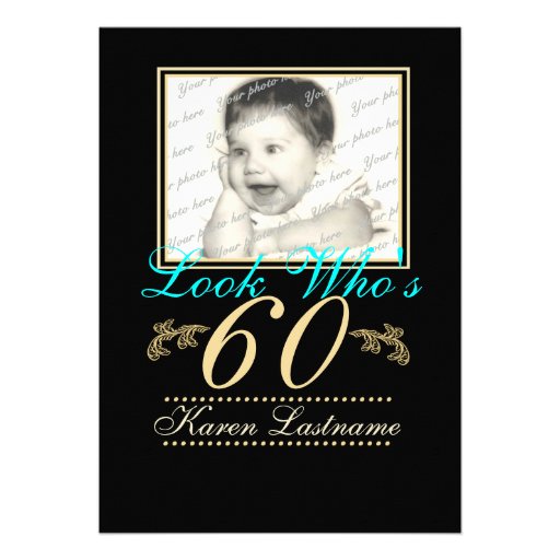 Look Who's 60 Photo Personalized Invitation