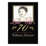 Look Who's 70 Photo Custom Announcement