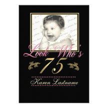 Look Who's 75 Photo Announcements