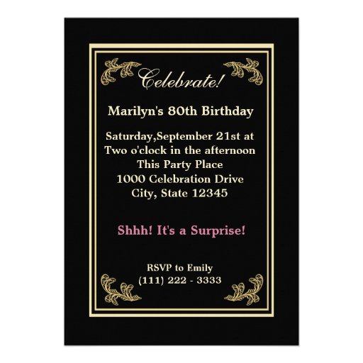 Look Who's 80 Photo Invitation