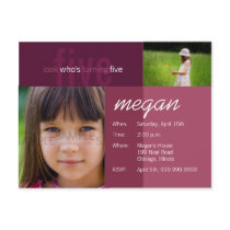 look who's turning five • Birthday Invitation postcards by CSKidsOccasions look who's turning five • Birthday Invitation postcards
