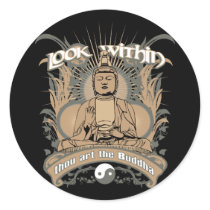 Look Within Buddha stickers by BuddhaGifts Look Within Buddha stickers