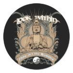 Look Within Buddha Round Stickers