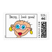 lookin good, Dang, I look good postage