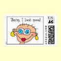 lookin good, Dang, I look good postage