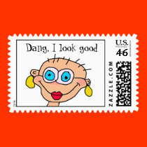 lookin good, Dang, I look good postage