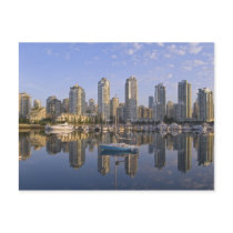 Looking across False Creek at the skyline of 2 Post Card