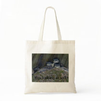 Looking at us tote bag